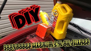 How To Change Your Engine Oil  Dodge Magnum RT 57L Hemi dodge magnum hemi oilchange [upl. by Notkcorb915]