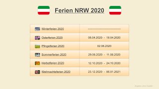 Ferien NRW 2020 [upl. by Chara372]