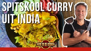 Indiase curry van spitskool en gehakt met aardappel kikkererwten curry [upl. by Ahtelahs508]