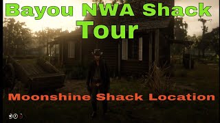 Red Dead Online Bayou NWA Moonshine Shack Tour  Everything you need to know [upl. by Sihon]