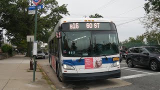 MTA NYCT Bus 2015 New Flyer XD40 7177 Operating on the B16 to 60 St [upl. by Nodle]