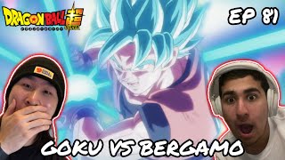 GOKU VS BERGAMO  DRAGON BALL SUPER EPISODE 81 REACTION [upl. by Roban568]