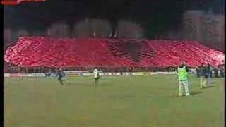 Albanian Flag in Tirana Stadium [upl. by Odlanier]