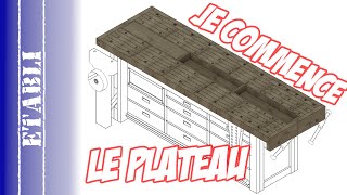 Un plateau pour mon établi  partie 1  Fabrication dun établi  17 [upl. by Xever]