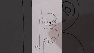 I drew a panda picture very simply step by stepsubscribe drawing easydrawing [upl. by Qirat]