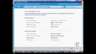 How to change Action Center Settings in Microsoft Windows Server 2012 [upl. by Ahtiuqal]