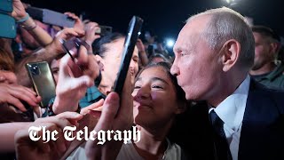 Putin meets adoring crowd on Dagestan visit [upl. by Dalenna145]