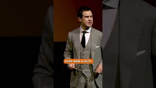 Jimmys suit gets roasted jimmycarr britishcomedy comedy standupcomedy heckler [upl. by Hsenid]