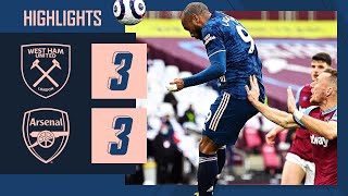 HIGHLIGHTS  Dramatic threegoal comeback  West Ham vs Arsenal 33  Premier League [upl. by Thury]