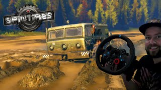 VRACHTWAGENS RIJDEN DOOR DE MODDER  Spintires [upl. by Nallac]