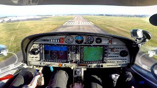 DA42  Single Engine Circuits amp Landings  MEP Training  ATC Audio [upl. by Ennalyrehc]