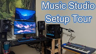 Home Music Studio Tour 2024 Audio Gear Essentials [upl. by Vallo47]