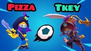 Pizza X Tkey  Brawl Ball Trick Shots amp Epic Goals  Brawl Stars [upl. by Yhtomot]