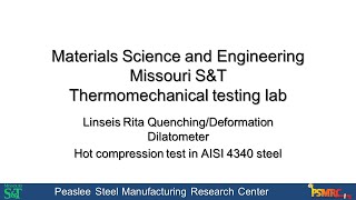 Hot compression test in Quenching dilatometer [upl. by Eillod728]