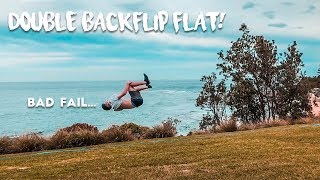 DOUBLE BACKFLIP FLAT FAIL [upl. by Atenik]