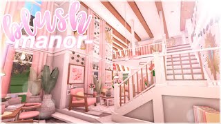 BLOXBURG  Floral Blush Manor  House Build [upl. by Nakre]