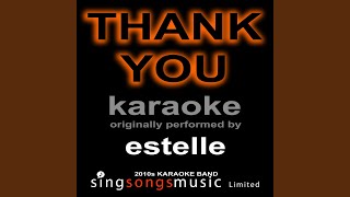 Thank You Originally Performed By Estelle Karaoke Audio Version [upl. by Yesdnik]