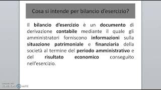 il bilancio desercizio definizione funzioni clausola generaleeconomiaaziendalepervoi [upl. by Atirhs]