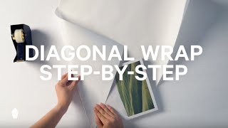 Diagonal Gift Wrapping and Ribbon Tutorial [upl. by Audrie]