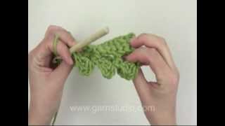 How to crochet loops behind existing loops [upl. by Aiet]