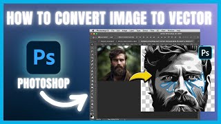 Simple Vector Art Portrait Photoshop Tutorial [upl. by Nylannej]