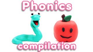 Phonics Vowel COMPILATION  Learn The Alphabet  Vowel Sounds  Pocket Preschool [upl. by Dreher]