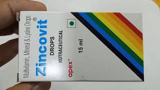 Zincovit Drops  multivitamin and multimineral amp Lysine Drops  use side effect benefit review hindi [upl. by Coco]