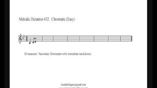 Melodic Dictation 32  Chromatic Easy [upl. by Celine]