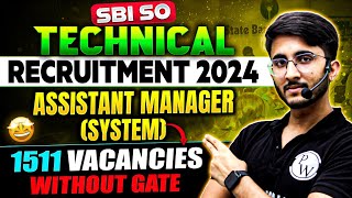 SBI SO Recruitment 2024  Assistant Manager Technical Official Notification Out  Complete Details [upl. by Haikan790]