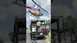 Pilot Lands His Helicopter Neatly Over Truck [upl. by Eelibuj]