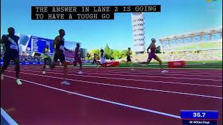 Men’s 400m Final  USA Olympic Trials 2024  Quincy Hall  Micheal Norman [upl. by Ydnam]