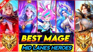 10 BEST MAGE HEROES SEASON 34  Mobile Legends Tier List [upl. by Adnarrim]