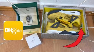 NEW DHGATE HAUL  SPREADSHEET Best Quality Jordan 4 Rolex Airpods [upl. by Kermy]