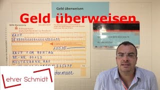 Überweisung ausfüllen  Geld auf ein anderes Konto überweisen  Lehrerschmidt [upl. by Viking]