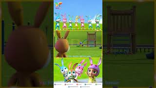 Ten Little Bunnies nurseryrhymes childrenssongs ytshorts shorts kidssongs nurseryrhymes [upl. by Allenotna700]