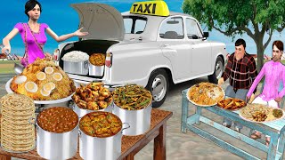 Taxi Driver Ka Street Food Chicken Fry Biryani Rajma Chawal Hindi Kahani Moral Stories Comedy Video [upl. by Aimit181]