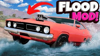 Escape the FLOOD with Upgraded Muscle Cars in BeamNG Drive Mods [upl. by Akenat]