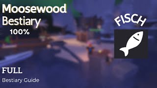 FULL MOOSEWOOD BESTIARY 100 Full Guide  Roblox Fisch [upl. by Adnahcir]