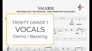 Valerie  Trinity Grade 1 Vocals  Demo amp Backing Track [upl. by Alton]