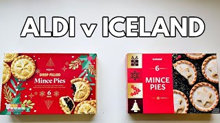 Mince Pie Taste Test Aldi Vs Iceland Which is BEST [upl. by Elimaj]