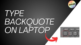 How To Type Backquote On Laptop  Write Backtick Symbol In Laptop Keyboard [upl. by Nylahs]