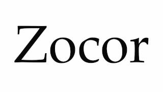 How to Pronounce Zocor [upl. by Loggia]