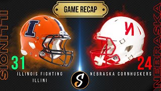 Illinois vs Nebraska Game Recap  College Football Week 4Illinois is FOR REAL [upl. by Kinny80]