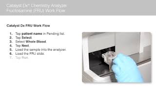 How to Run a Fructosamine FRU on the Catalyst Dx® Chemistry Analyzer  IDEXX [upl. by Yvon]