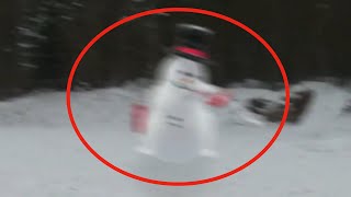 5 Living Snowman Caught on Camera amp Spotted in Real Life 2 [upl. by Jackson525]