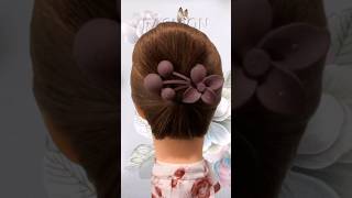 Simple and beautiful updo hairstyle updo hairstyle [upl. by Crowe]