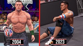 All Of John Cena Wrestlemania WinLoss Record WWE2K [upl. by Freudberg82]