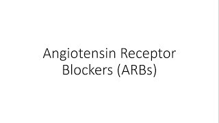 Angiotensin Receptor Blockers ARBs  Pharmacology [upl. by Angele]