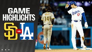 Padres vs Dodgers Game Highlights 41324  MLB Highlights [upl. by Yhtuv796]