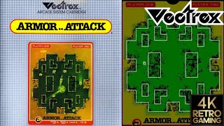 Armor Attack Vectrex 4k Gameplay [upl. by Waterer]